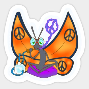 Peace Sigh Butterfly Sticker